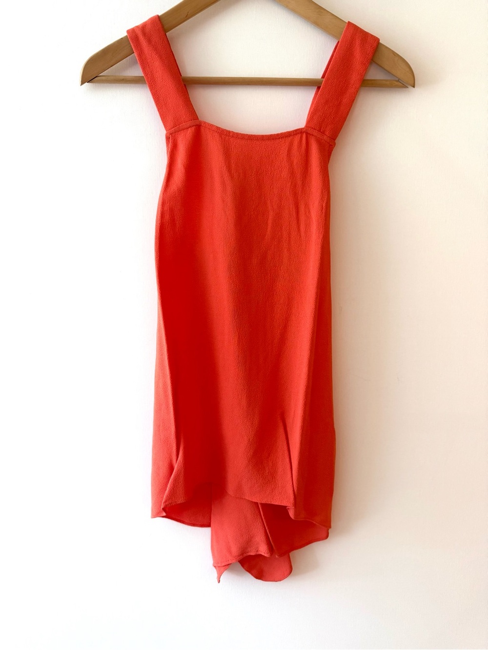 MWT 1. State Bright Orange Red Sleeveless Slip Dress with Wide Straps Sz S